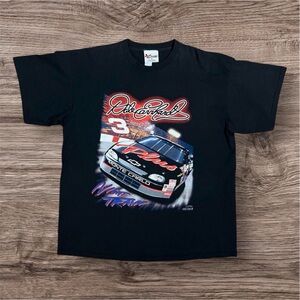 Chase Authentics Black Racing Tee with Red and White Graphics